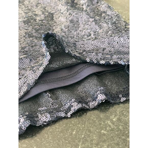 Lulus Delightful Ways Navy Blue Sequin Cocktail Dress Medium - Picture 10 of 11